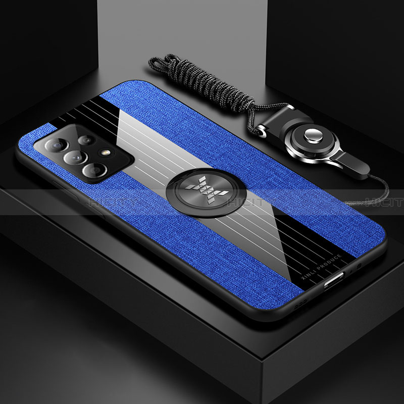 Funda Silicona Carcasa Ultrafina Goma con Magnetico Anillo de dedo Soporte X03L para Samsung Galaxy A32 5G