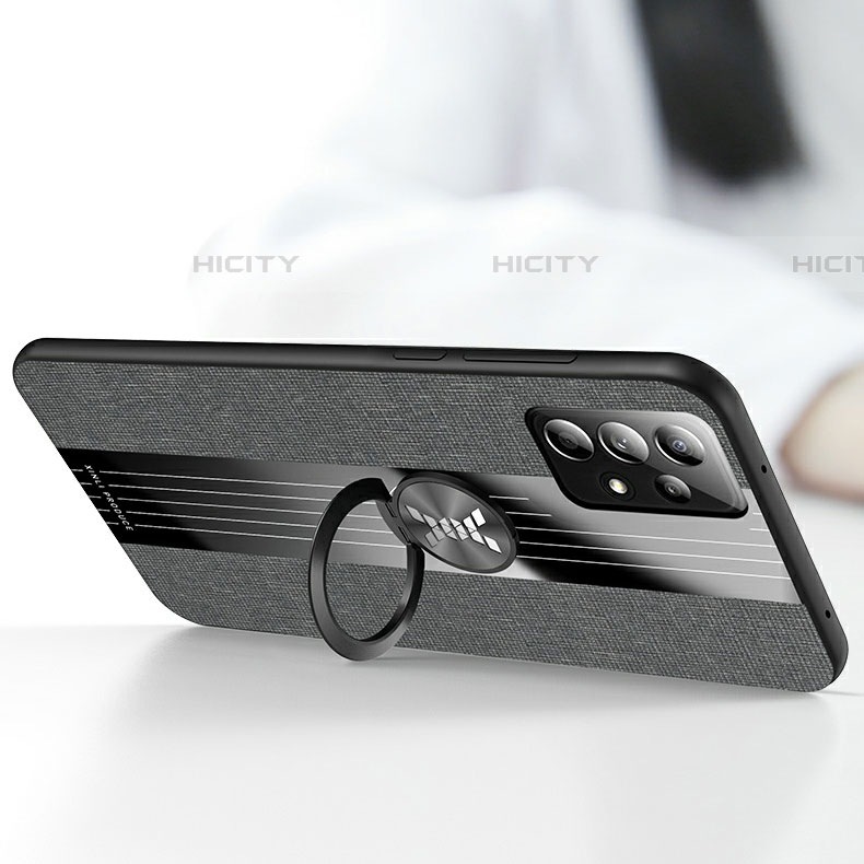 Funda Silicona Carcasa Ultrafina Goma con Magnetico Anillo de dedo Soporte X03L para Samsung Galaxy A53 5G