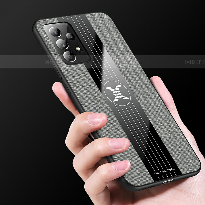 Funda Silicona Carcasa Ultrafina Goma con Magnetico Anillo de dedo Soporte X03L para Samsung Galaxy A72 5G
