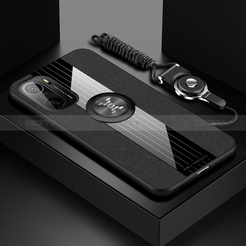Funda Silicona Carcasa Ultrafina Goma con Magnetico Anillo de dedo Soporte X03L para Xiaomi Mi 11X 5G