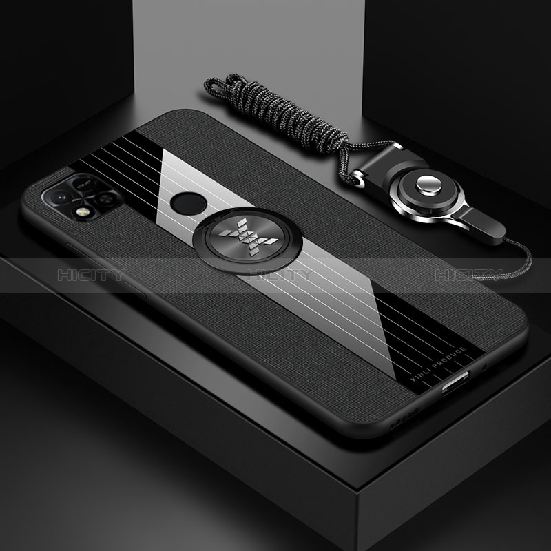 Funda Silicona Carcasa Ultrafina Goma con Magnetico Anillo de dedo Soporte X03L para Xiaomi POCO C31