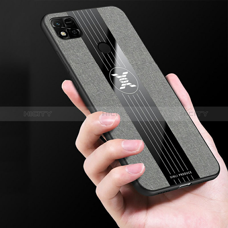 Funda Silicona Carcasa Ultrafina Goma con Magnetico Anillo de dedo Soporte X03L para Xiaomi Redmi 9 Activ