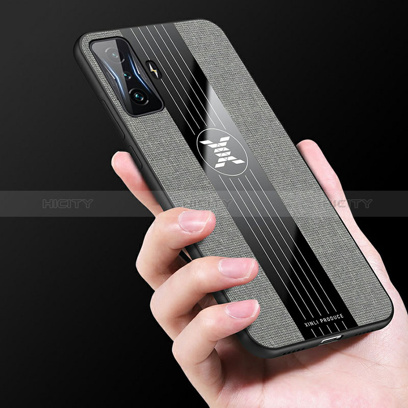 Funda Silicona Carcasa Ultrafina Goma con Magnetico Anillo de dedo Soporte X03L para Xiaomi Redmi K50 Gaming 5G