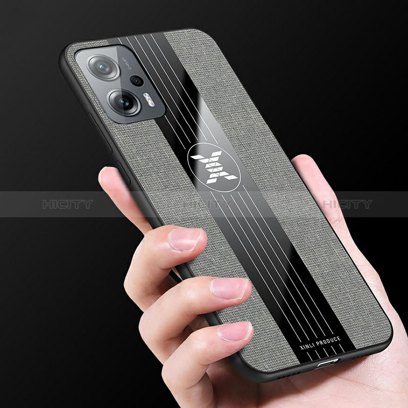 Funda Silicona Carcasa Ultrafina Goma con Magnetico Anillo de dedo Soporte X03L para Xiaomi Redmi Note 11T Pro 5G