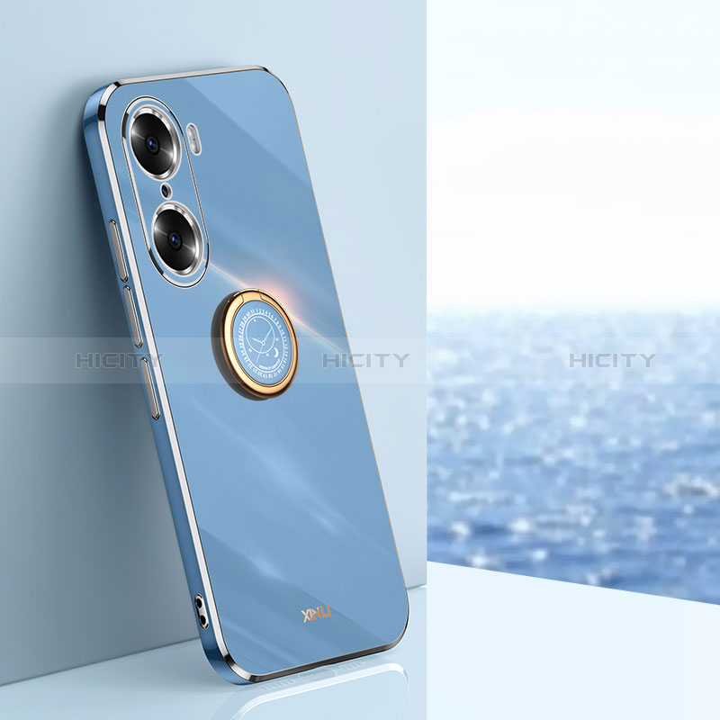 Funda Silicona Carcasa Ultrafina Goma con Magnetico Anillo de dedo Soporte XL1 para Huawei Honor 60 Pro 5G