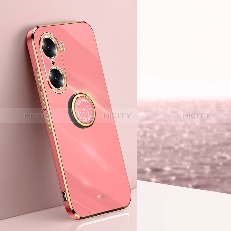 Funda Silicona Carcasa Ultrafina Goma con Magnetico Anillo de dedo Soporte XL1 para Huawei Honor 60 Pro 5G