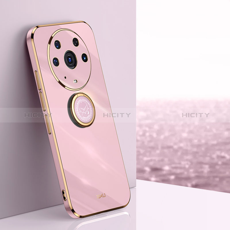 Funda Silicona Carcasa Ultrafina Goma con Magnetico Anillo de dedo Soporte XL1 para Huawei Honor Magic3 Pro 5G