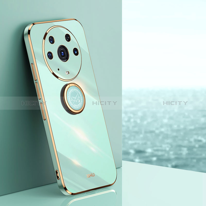 Funda Silicona Carcasa Ultrafina Goma con Magnetico Anillo de dedo Soporte XL1 para Huawei Honor Magic3 Pro 5G