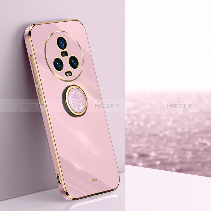 Funda Silicona Carcasa Ultrafina Goma con Magnetico Anillo de dedo Soporte XL1 para Huawei Honor Magic5 5G