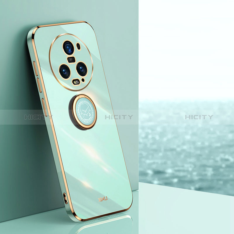 Funda Silicona Carcasa Ultrafina Goma con Magnetico Anillo de dedo Soporte XL1 para Huawei Honor Magic5 Pro 5G