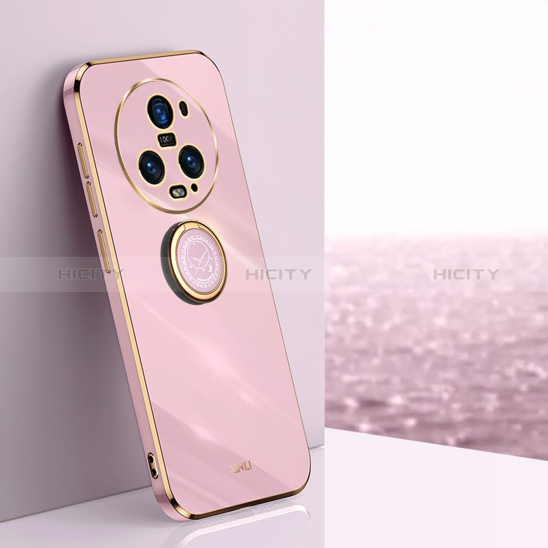 Funda Silicona Carcasa Ultrafina Goma con Magnetico Anillo de dedo Soporte XL1 para Huawei Honor Magic5 Pro 5G