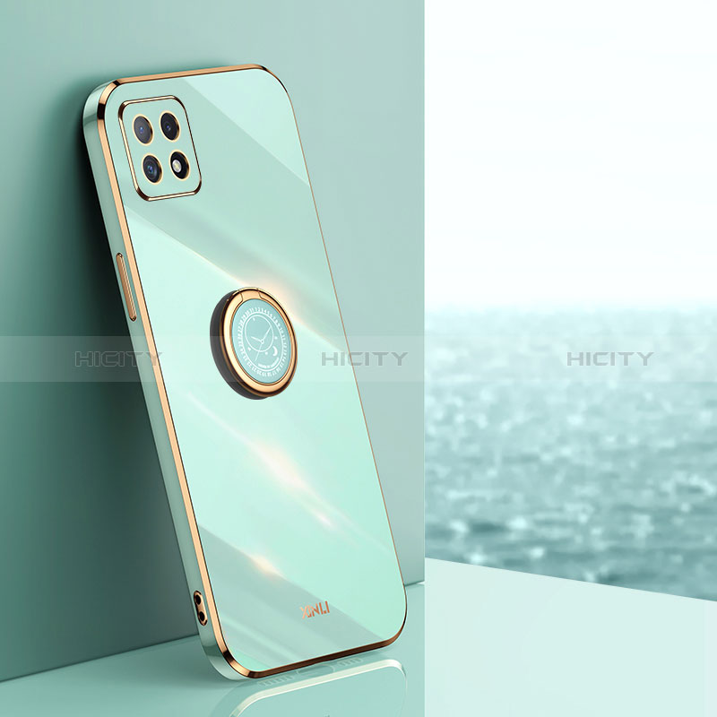 Funda Silicona Carcasa Ultrafina Goma con Magnetico Anillo de dedo Soporte XL1 para Huawei Honor X30i Verde