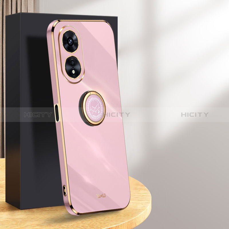 Funda Silicona Carcasa Ultrafina Goma con Magnetico Anillo de dedo Soporte XL1 para Huawei Honor X5 Plus