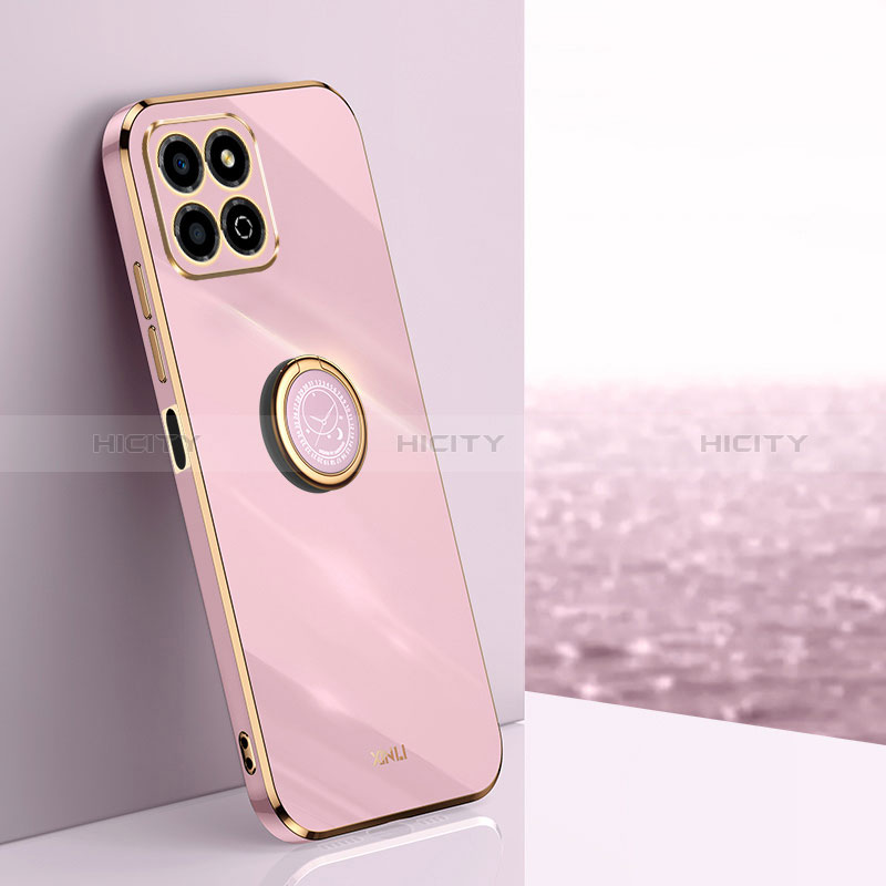 Funda Silicona Carcasa Ultrafina Goma con Magnetico Anillo de dedo Soporte XL1 para Huawei Honor X8a 4G