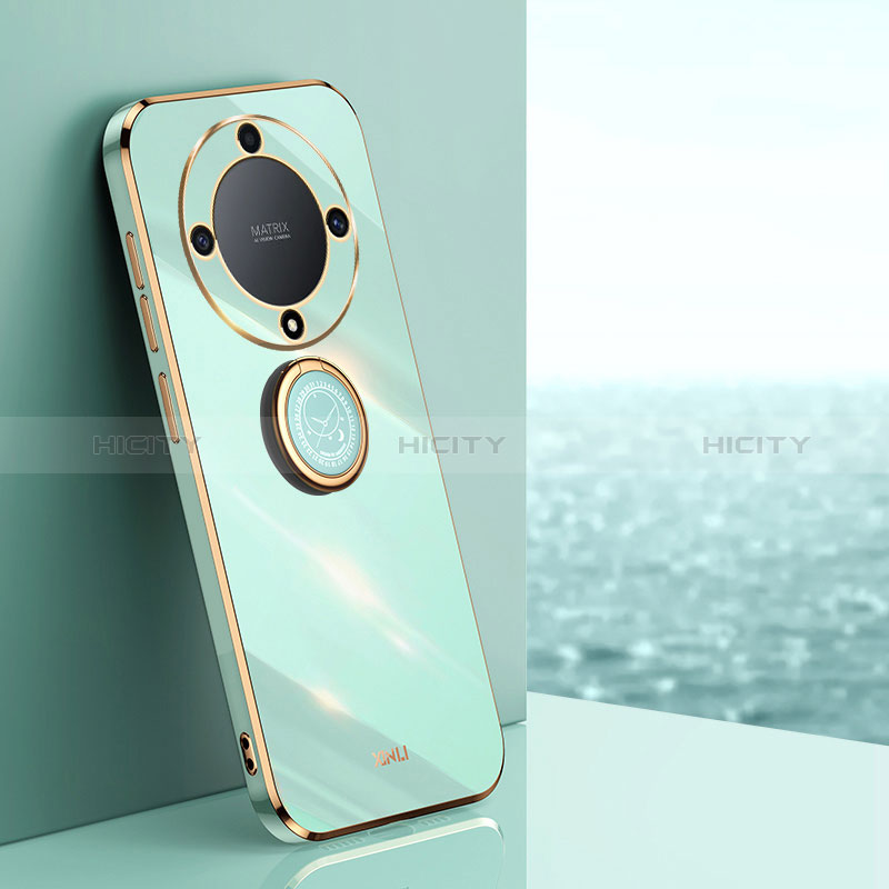 Funda Silicona Carcasa Ultrafina Goma con Magnetico Anillo de dedo Soporte XL1 para Huawei Honor X9a 5G