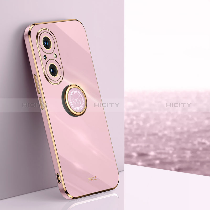 Funda Silicona Carcasa Ultrafina Goma con Magnetico Anillo de dedo Soporte XL1 para Huawei Nova 9 SE