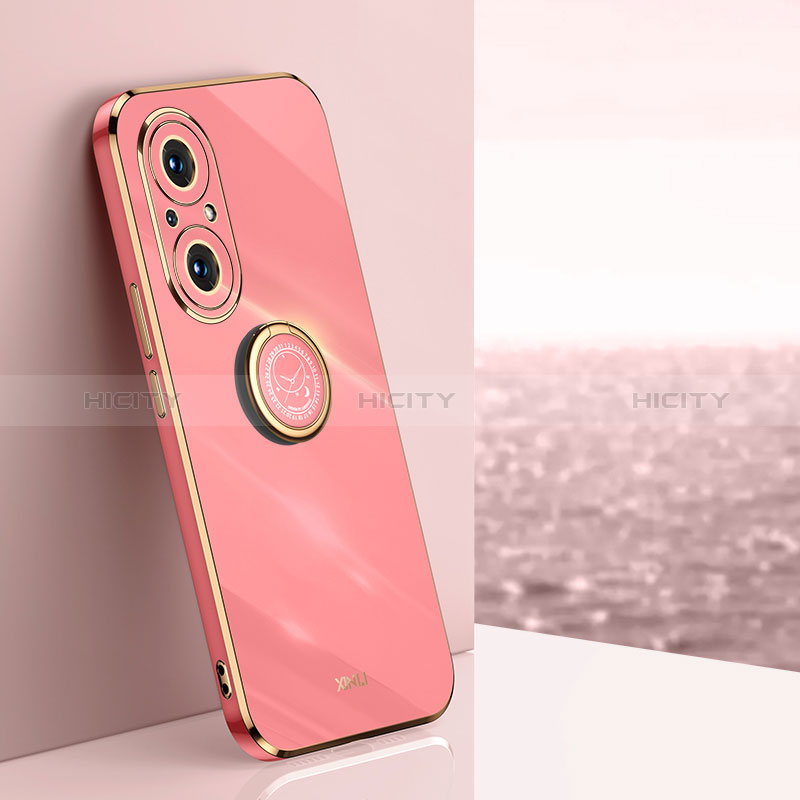 Funda Silicona Carcasa Ultrafina Goma con Magnetico Anillo de dedo Soporte XL1 para Huawei Nova 9 SE