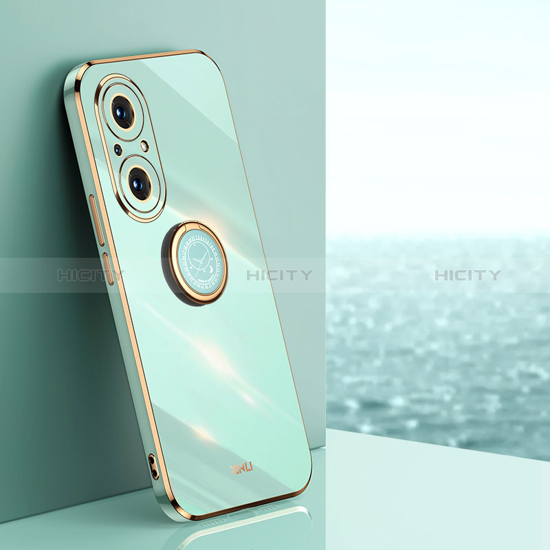 Funda Silicona Carcasa Ultrafina Goma con Magnetico Anillo de dedo Soporte XL1 para Huawei Nova 9 SE