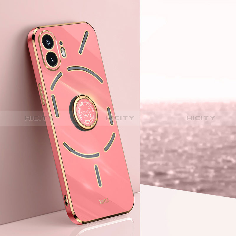 Funda Silicona Carcasa Ultrafina Goma con Magnetico Anillo de dedo Soporte XL1 para Nothing Phone 2