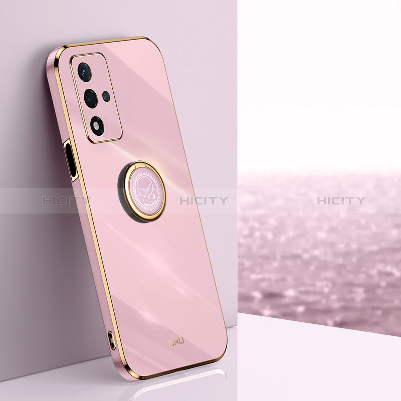 Funda Silicona Carcasa Ultrafina Goma con Magnetico Anillo de dedo Soporte XL1 para Oppo A93s 5G