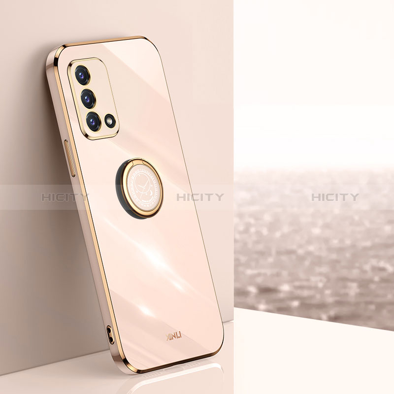 Funda Silicona Carcasa Ultrafina Goma con Magnetico Anillo de dedo Soporte XL1 para Oppo A95 4G Oro