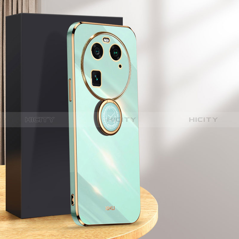 Funda Silicona Carcasa Ultrafina Goma con Magnetico Anillo de dedo Soporte XL1 para Oppo Find X6 Pro 5G