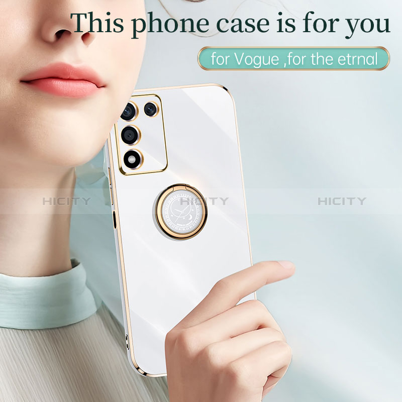 Funda Silicona Carcasa Ultrafina Goma con Magnetico Anillo de dedo Soporte XL1 para Oppo K9S 5G