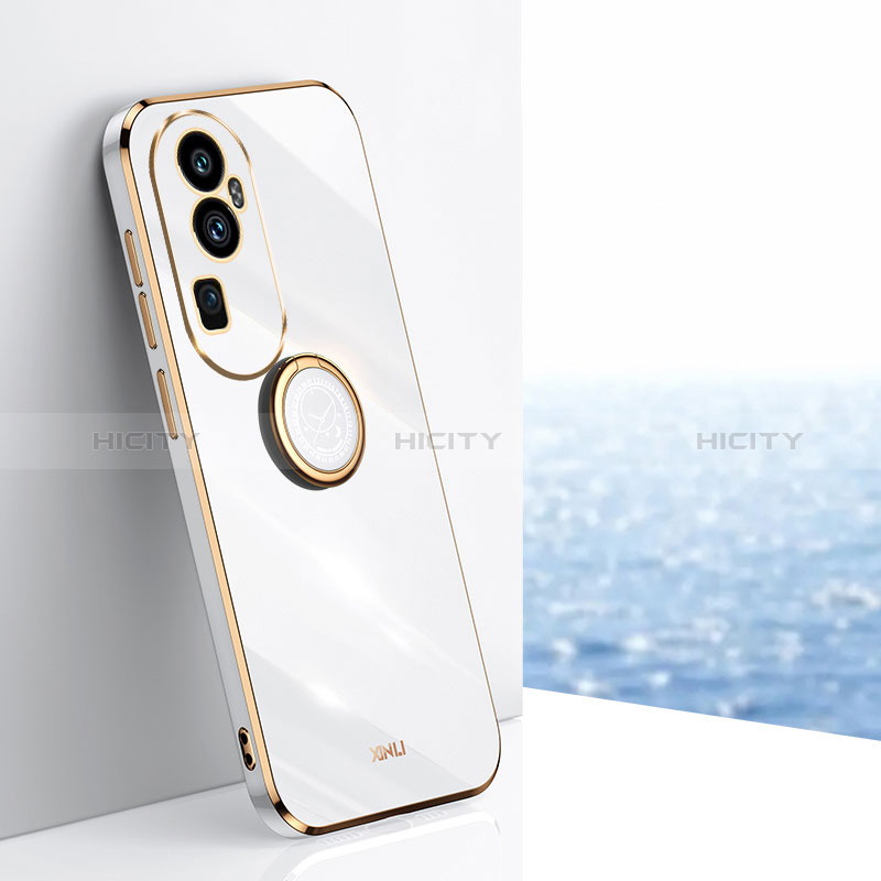 Funda Silicona Carcasa Ultrafina Goma con Magnetico Anillo de dedo Soporte XL1 para Oppo Reno10 Pro+ Plus 5G