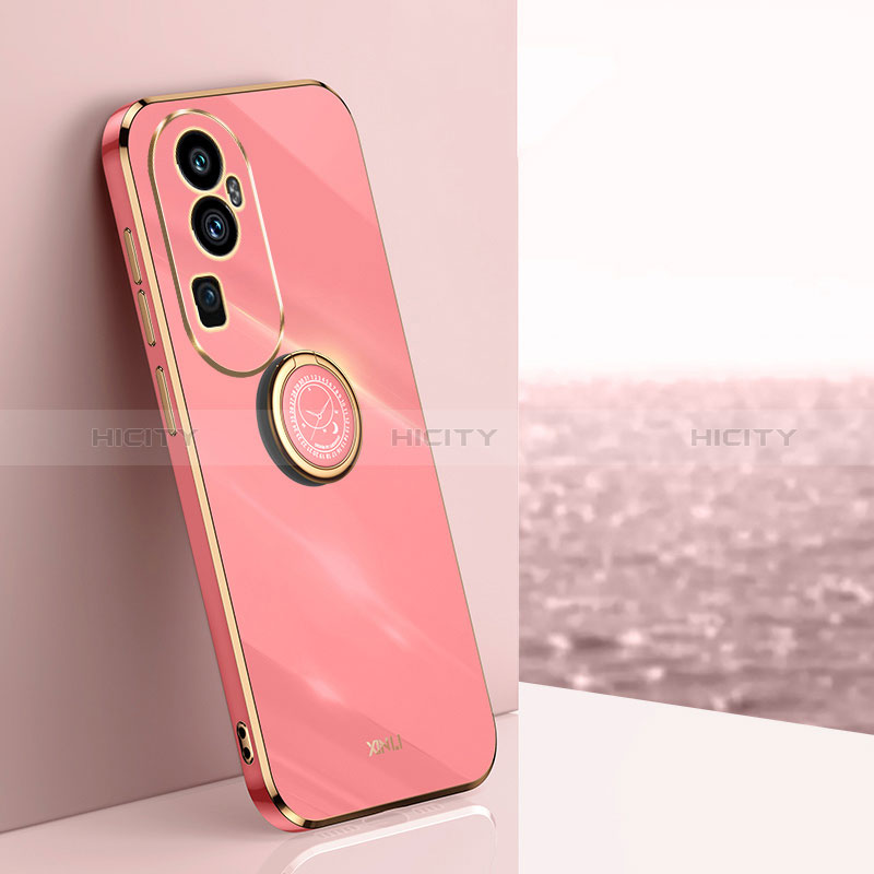 Funda Silicona Carcasa Ultrafina Goma con Magnetico Anillo de dedo Soporte XL1 para Oppo Reno10 Pro+ Plus 5G