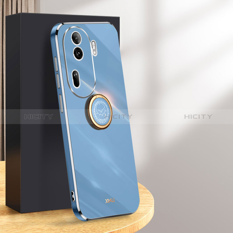 Funda Silicona Carcasa Ultrafina Goma con Magnetico Anillo de dedo Soporte XL1 para Oppo Reno11 Pro 5G