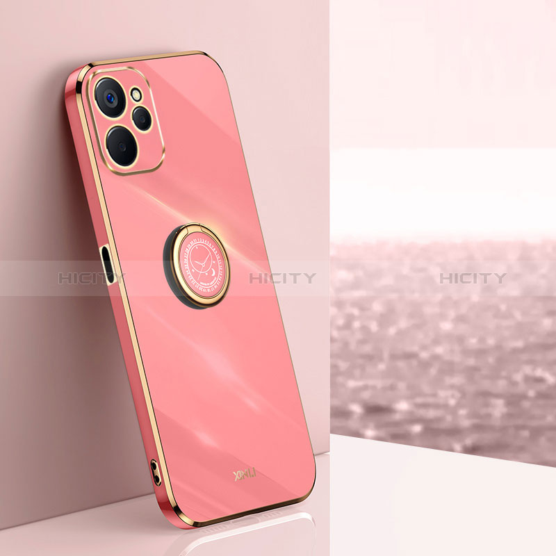 Funda Silicona Carcasa Ultrafina Goma con Magnetico Anillo de dedo Soporte XL1 para Realme 10T 5G