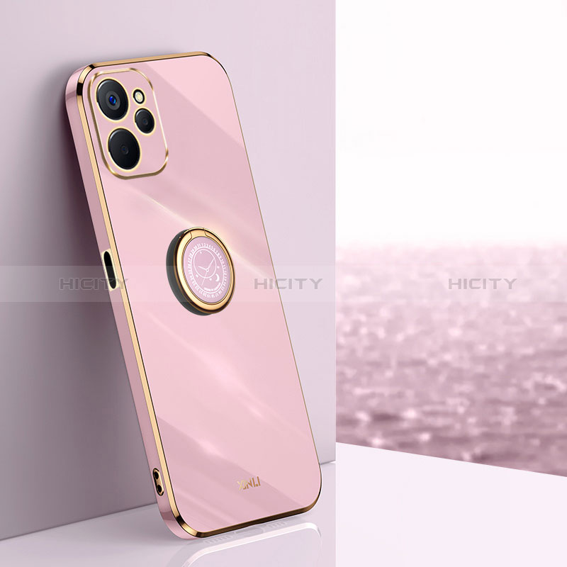 Funda Silicona Carcasa Ultrafina Goma con Magnetico Anillo de dedo Soporte XL1 para Realme 10T 5G