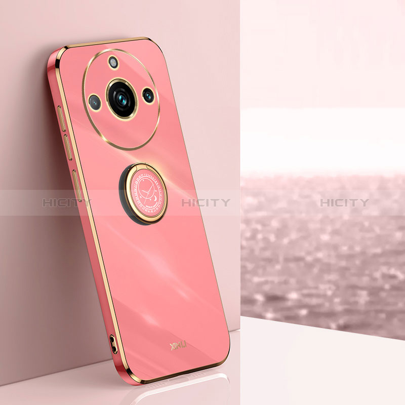 Funda Silicona Carcasa Ultrafina Goma con Magnetico Anillo de dedo Soporte XL1 para Realme 11 Pro 5G