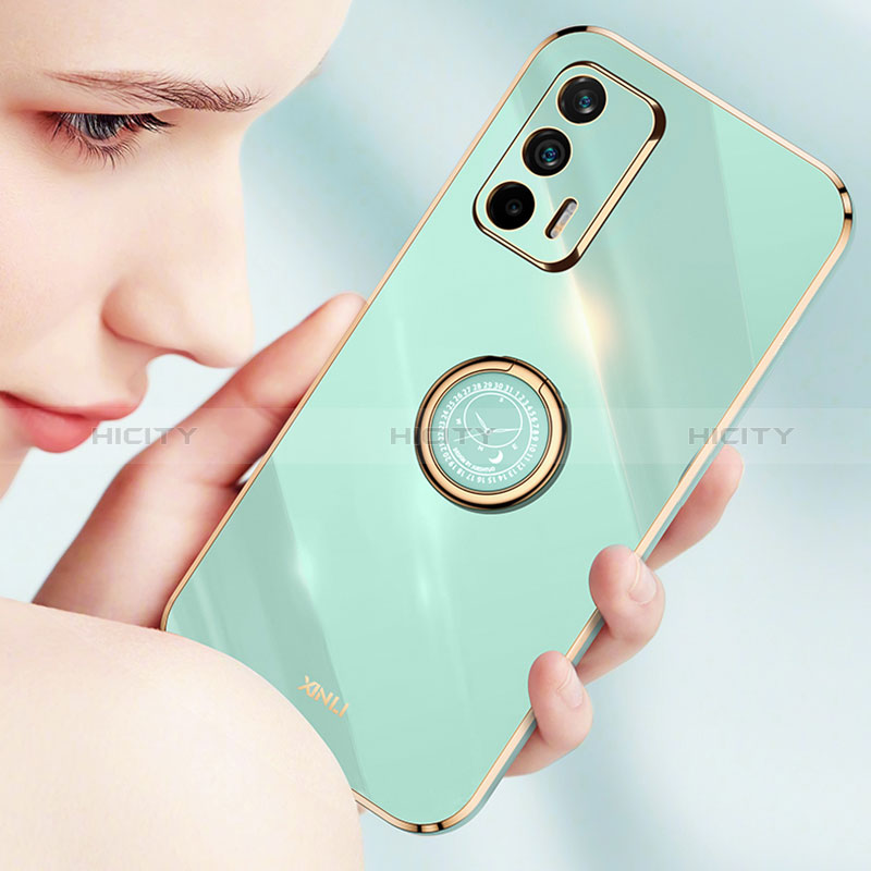 Funda Silicona Carcasa Ultrafina Goma con Magnetico Anillo de dedo Soporte XL1 para Realme GT 5G