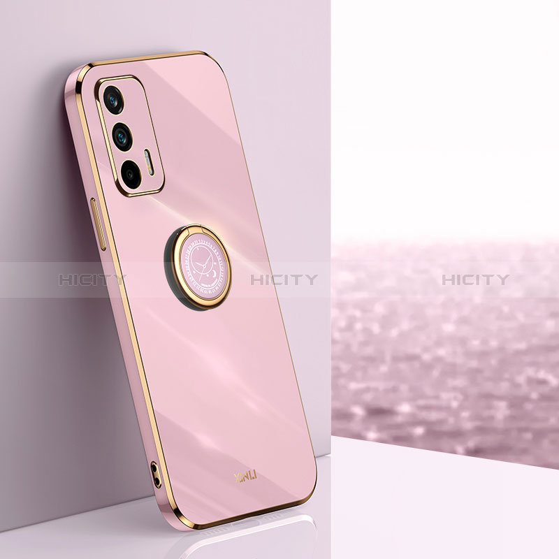 Funda Silicona Carcasa Ultrafina Goma con Magnetico Anillo de dedo Soporte XL1 para Realme GT 5G