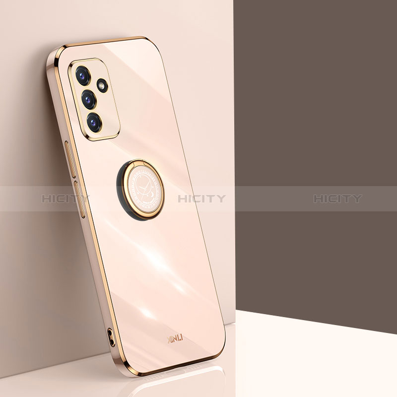 Funda Silicona Carcasa Ultrafina Goma con Magnetico Anillo de dedo Soporte XL1 para Samsung Galaxy A15 5G Oro