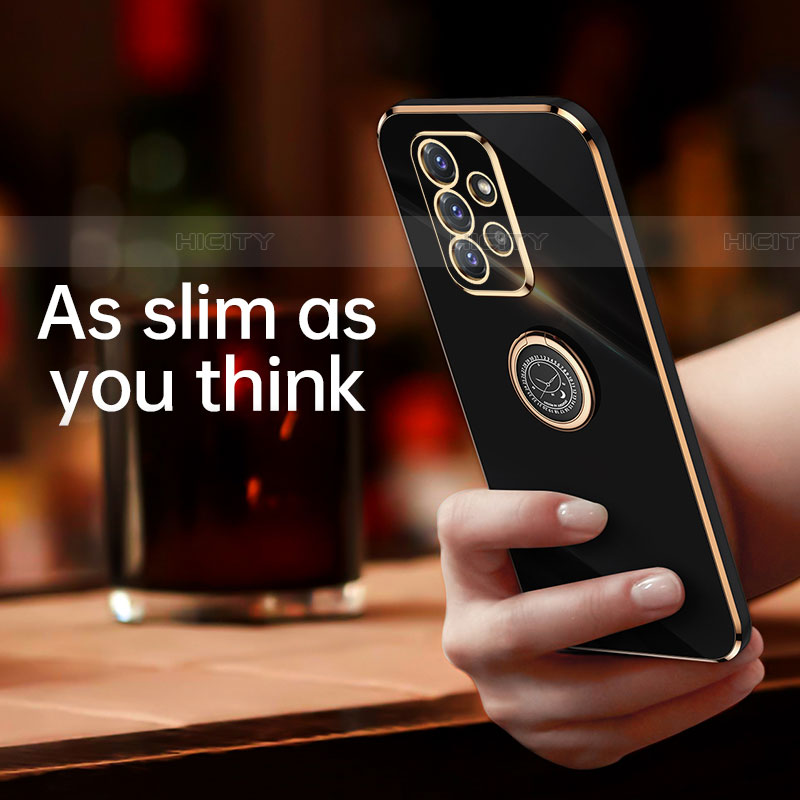Funda Silicona Carcasa Ultrafina Goma con Magnetico Anillo de dedo Soporte XL1 para Samsung Galaxy A72 4G