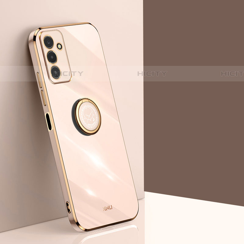 Funda Silicona Carcasa Ultrafina Goma con Magnetico Anillo de dedo Soporte XL1 para Samsung Galaxy F13 4G Oro