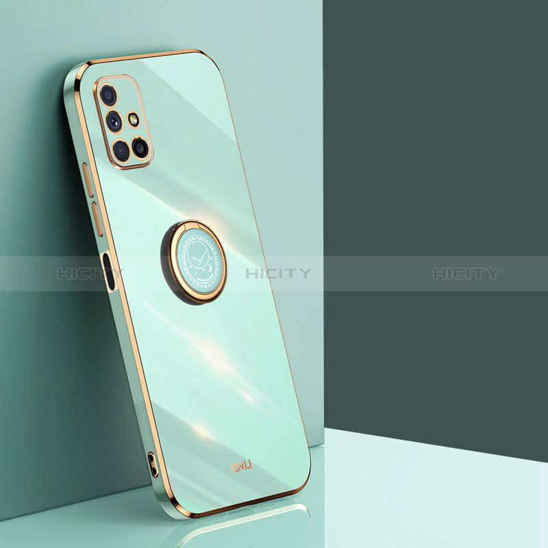 Funda Silicona Carcasa Ultrafina Goma con Magnetico Anillo de dedo Soporte XL1 para Samsung Galaxy M51