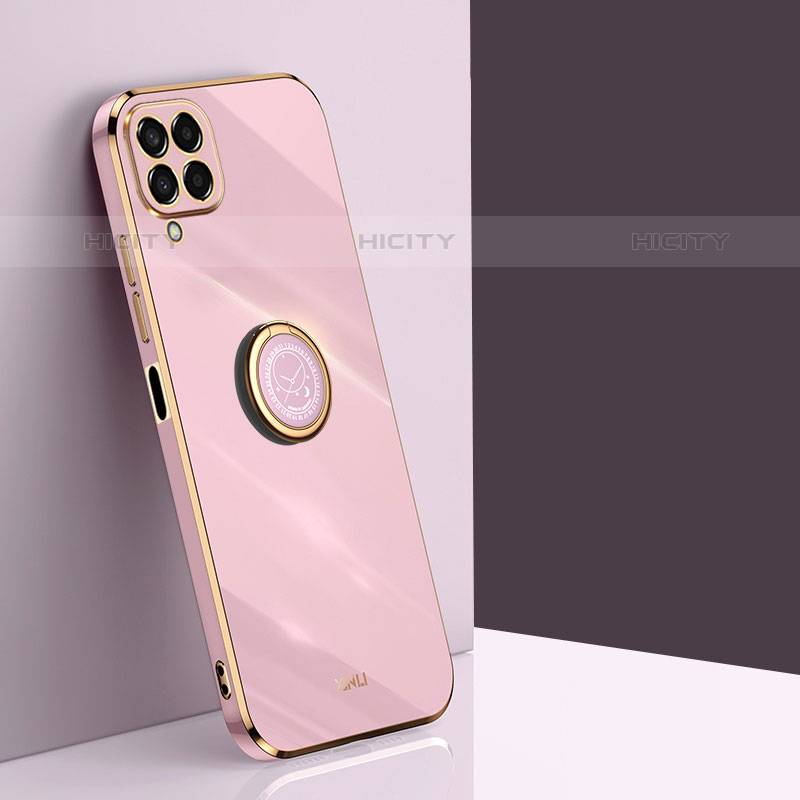 Funda Silicona Carcasa Ultrafina Goma con Magnetico Anillo de dedo Soporte XL1 para Samsung Galaxy M53 5G Rosa