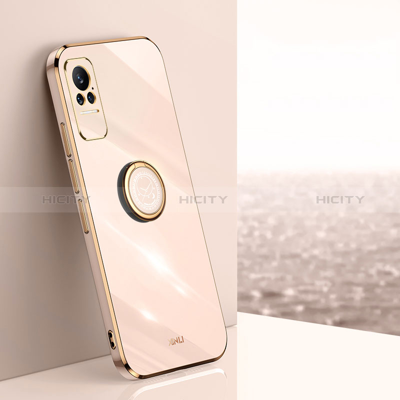 Funda Silicona Carcasa Ultrafina Goma con Magnetico Anillo de dedo Soporte XL1 para Xiaomi Civi 5G Oro