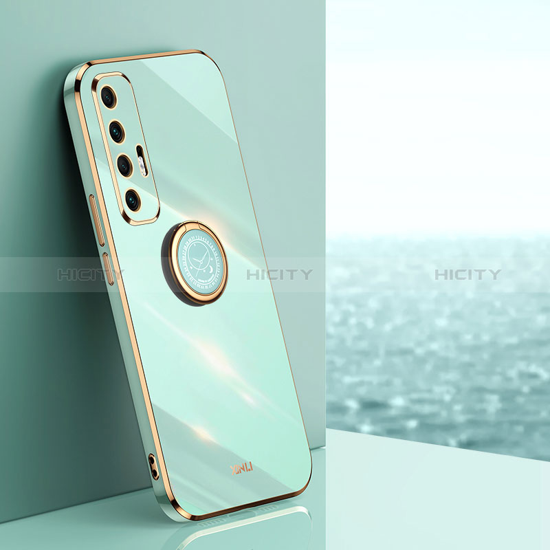 Funda Silicona Carcasa Ultrafina Goma con Magnetico Anillo de dedo Soporte XL1 para Xiaomi Mi 10S 5G