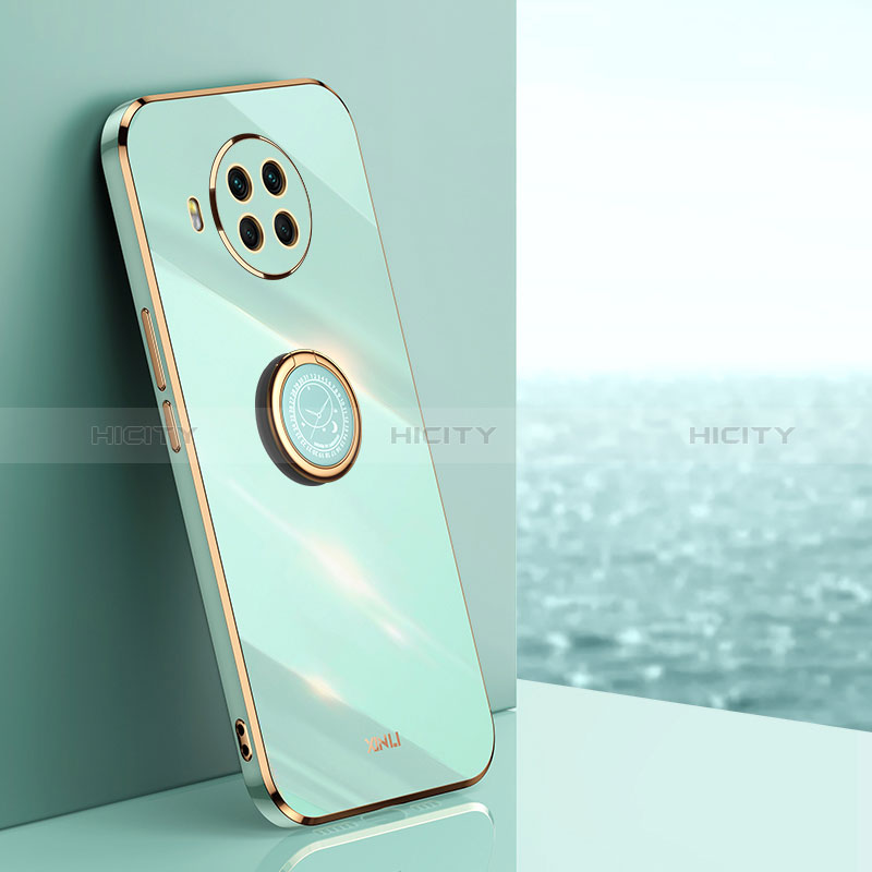 Funda Silicona Carcasa Ultrafina Goma con Magnetico Anillo de dedo Soporte XL1 para Xiaomi Mi 10T Lite 5G Verde