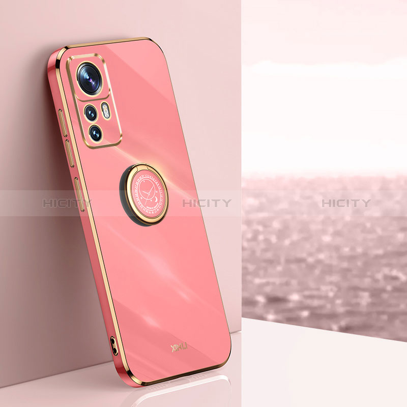 Funda Silicona Carcasa Ultrafina Goma con Magnetico Anillo de dedo Soporte XL1 para Xiaomi Mi 12T Pro 5G