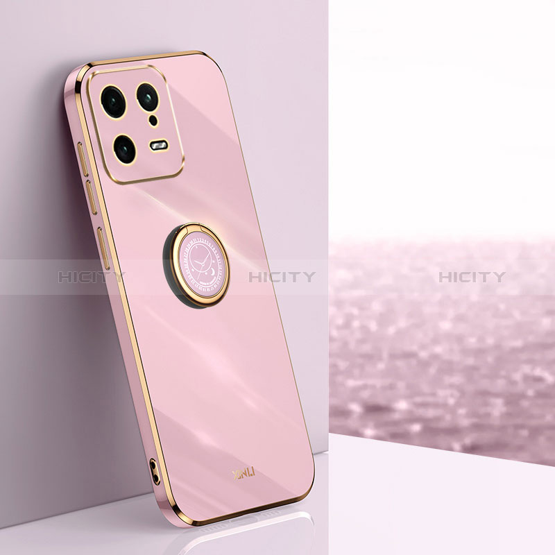 Funda Silicona Carcasa Ultrafina Goma con Magnetico Anillo de dedo Soporte XL1 para Xiaomi Mi 13 5G