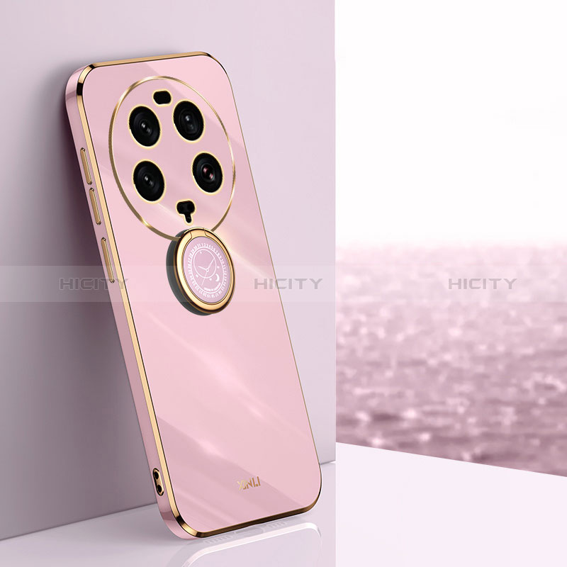 Funda Silicona Carcasa Ultrafina Goma con Magnetico Anillo de dedo Soporte XL1 para Xiaomi Mi 13 Ultra 5G