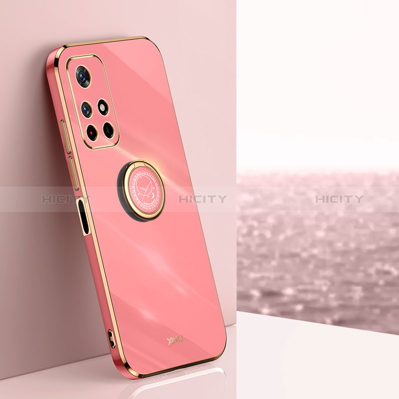 Funda Silicona Carcasa Ultrafina Goma con Magnetico Anillo de dedo Soporte XL1 para Xiaomi Poco M4 Pro 5G