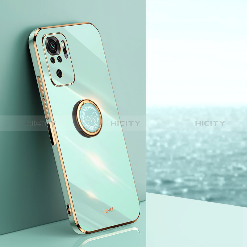 Funda Silicona Carcasa Ultrafina Goma con Magnetico Anillo de dedo Soporte XL1 para Xiaomi Poco M5S