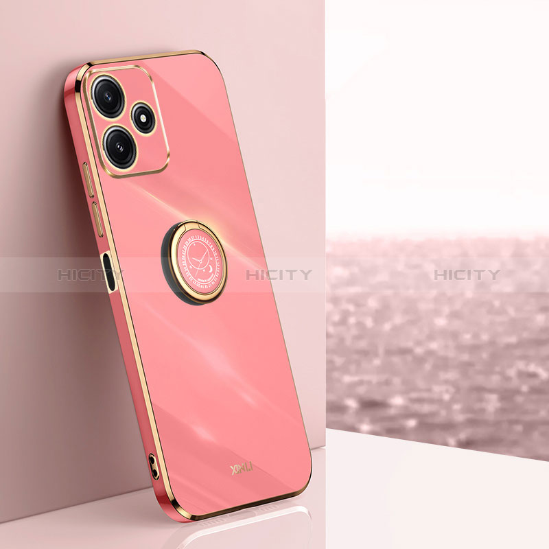 Funda Silicona Carcasa Ultrafina Goma con Magnetico Anillo de dedo Soporte XL1 para Xiaomi Poco M6 Pro 5G