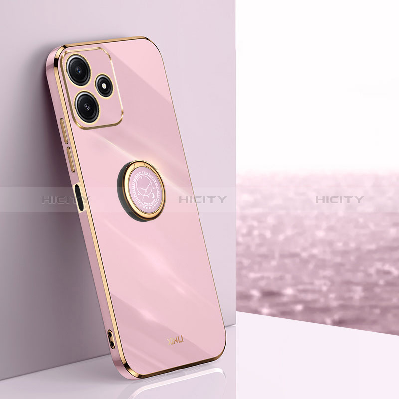 Funda Silicona Carcasa Ultrafina Goma con Magnetico Anillo de dedo Soporte XL1 para Xiaomi Poco M6 Pro 5G